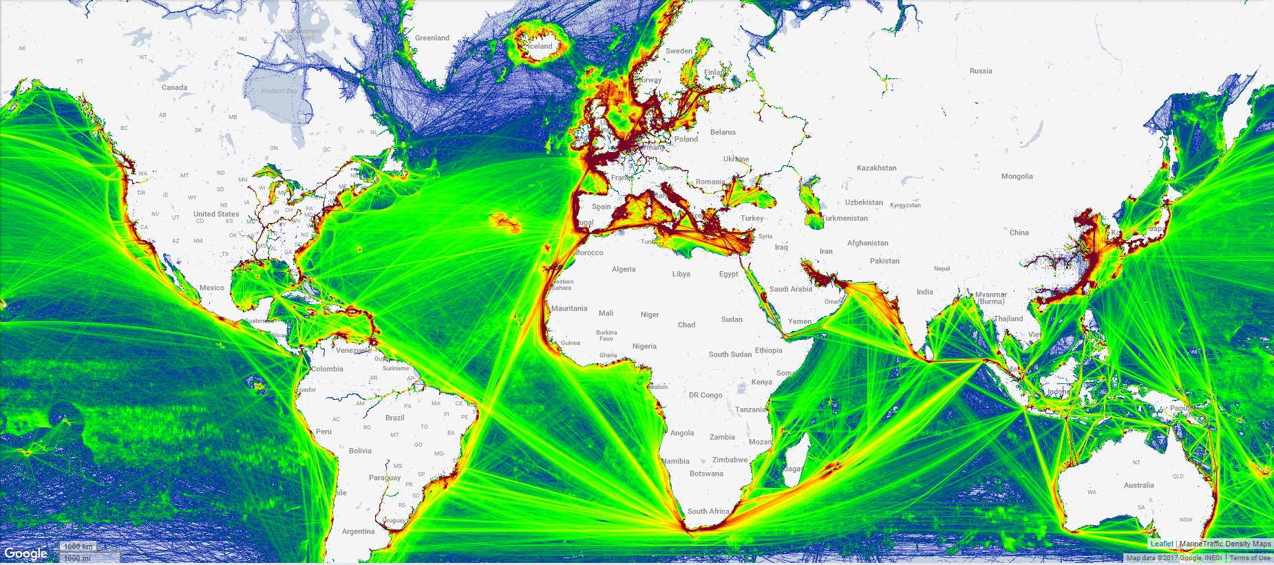 Density Maps – MarineTraffic Help